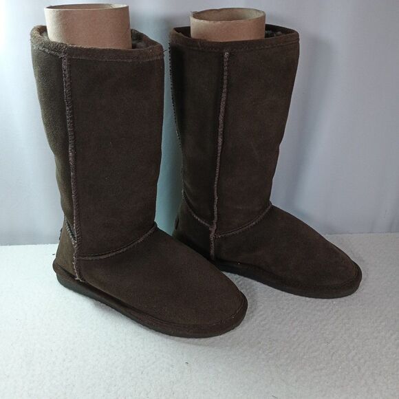 Bjorndal Women’s Size 7 Brown Suede Boots Faux Fur Lined Slip-On Comfort Warm - Picture 2 of 16